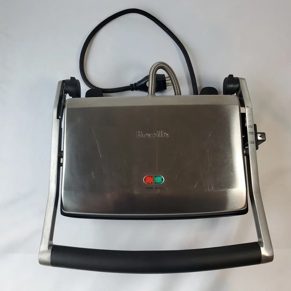 Breville Panini Duo BSG520XL Electric Sandwich Maker Nonstick Stainless WORKING